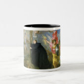 Die Versprechen des Heiligen Aloysius von Gonzaga Zweifarbige Tasse (Mittel)