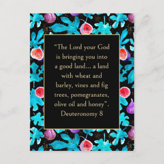 Die versprochene Grundstückswirtschaft 8 Bibelvers Postkarte