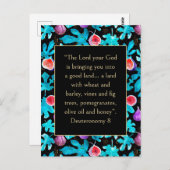 Die versprochene Grundstückswirtschaft 8 Bibelvers Postkarte (Vorne/Hinten)