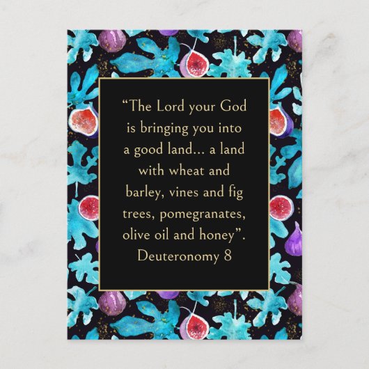 Die versprochene Grundstückswirtschaft 8 Bibelvers Postkarte (Vorderseite)