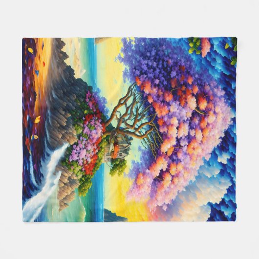 Die versteckte Insel im Ozean Fleecedecke (Vorderseite (Horizontal))