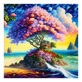 Die versteckte Insel im Ozean Fotodruck