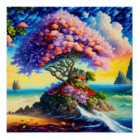 Die versteckte Insel im Ozean Poster (Vorderseite)