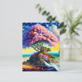 Die versteckte Insel im Ozean Postkarte