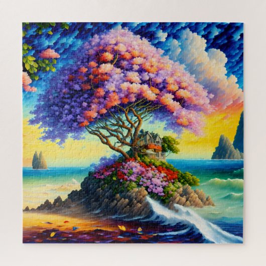 Die versteckte Insel im Ozean Puzzle (Vertikal)