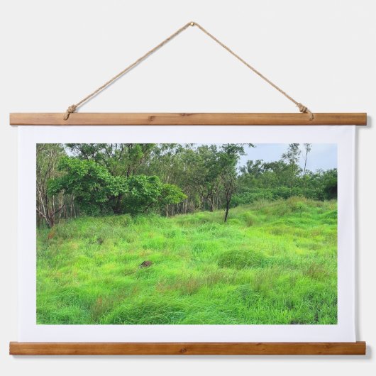 Die versteckte Lichtung Wandteppich Mit Holzrahmen (Vorne)