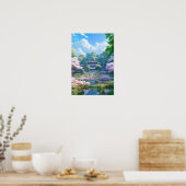 Die versteckte Oase im Land der aufsteigenden Sonn Poster (Küche)