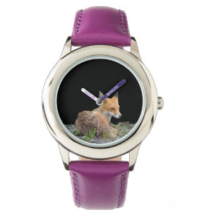 Die verstellbare Blendenuhr des Kindes mit Fuchs Armbanduhr