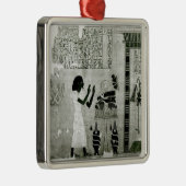 Die Verstorbenen begleitet von seiner Schwester Silbernes Ornament (Rechts)