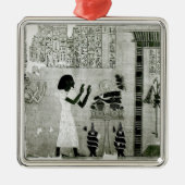 Die Verstorbenen begleitet von seiner Schwester Silbernes Ornament (Vorne)