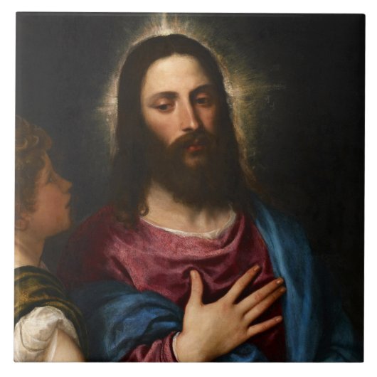 Die Versuchung Christi, Tizian Fliese (Vorderseite)