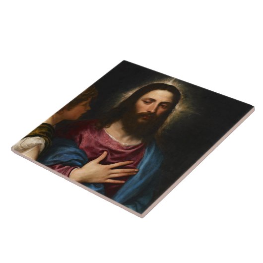 Die Versuchung Christi, Tizian Fliese (Seite)