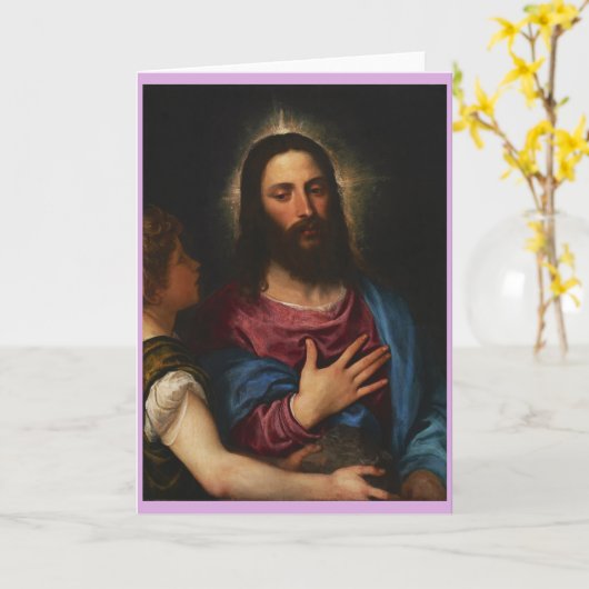 Die Versuchung Christi, Tizian Karte (Gelbe Blume)