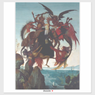 Die Versuchung des Heiligen Antonius von Michelang Aufkleber