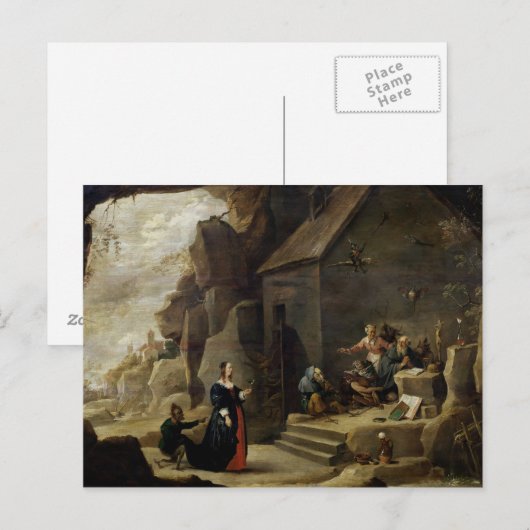 Die Versuchung des Hl. Anthony 2 Postkarte (Vorne/Hinten)