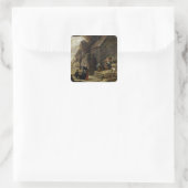 Die Versuchung des Hl. Anthony 2 Quadratischer Aufkleber (Tasche)