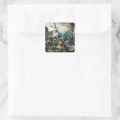 Die Versuchung des Hl. Anthony 2 Quadratischer Aufkleber (Tasche)