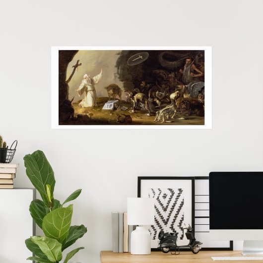 Die Versuchung des Hl. Anthony (Tafel) Poster (Heimbüro)