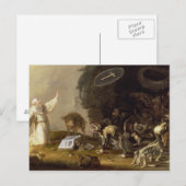 Die Versuchung des Hl. Anthony (Tafel) Postkarte (Vorne/Hinten)
