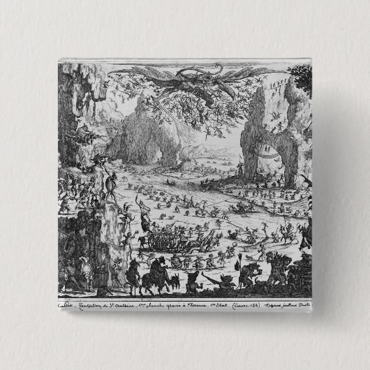 Die Versuchung von St Anthony Button (Vorderseite)