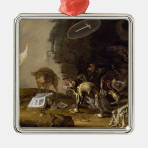 Die Versuchung von St Anthony (Platte) Ornament Aus Metall