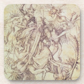 Die Versuchung von St Anthony (Stich) Getränkeuntersetzer (Vorderseite)