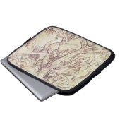 Die Versuchung von St Anthony (Stich) Laptopschutzhülle (Vorne Knopf)