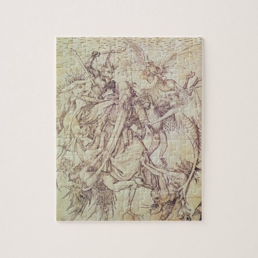 Die Versuchung von St Anthony (Stich) Puzzle (Vertikal)