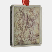 Die Versuchung von St Anthony (Stich) Silbernes Ornament (Rechts)