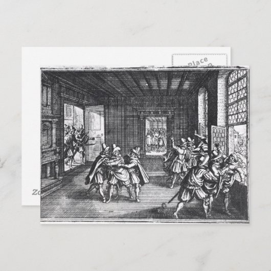 Die Verteidigung Prag im Jahr 1618 Postkarte (Vorne/Hinten)