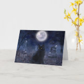 "Die vertraute" Halloween-Karte Karte (Gelbe Blume)