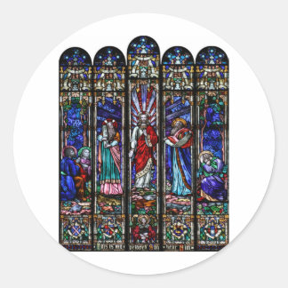 Die Verwandlung Jesu Christi verkleidete Glaskunst Runder Aufkleber