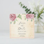 Die verwelkte Rose Hochzeit Save The Date (Stehend Vorderseite)
