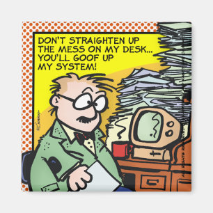 Die Verwirrung auf meinem Schreibtisch Magnet