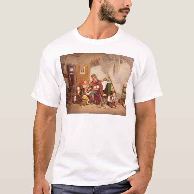 Die verwitwete Familie, 19. Jahrhundert T-Shirt (Vorderseite)