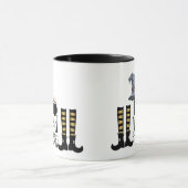 Die verworrene Hexe - Hexenhut und Strumpf Tasse (Zentrum)