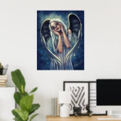 Die verwundete Angel-Leinwand Poster (Heimbüro)
