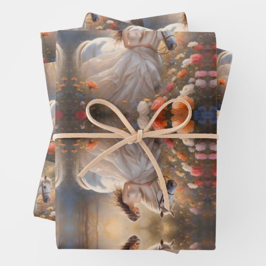 Die verzauberte Braut und ihr Steed. Geschenkpapier Set (Beispiel)
