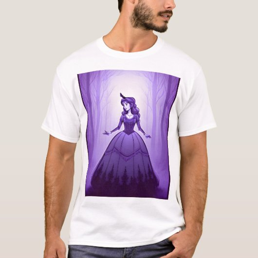Die verzauberte Dame des Twilight-Waldes T-Shirt (Vorderseite)