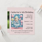 Die verzauberte Geburtstagsfeier der Prinzessin Karte (Vorderseite/Rückseite Beispiel)