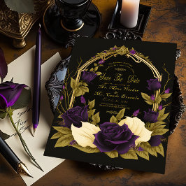 Die verzauberte gotische Hochzeit speichert das Da Folieneinladung