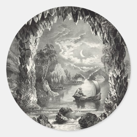 Die verzauberte Höhle Runder Aufkleber (Vorderseite)