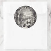 Die verzauberte Höhle Runder Aufkleber (Tasche)
