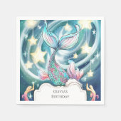 Die verzauberte Meerjungfrau zum Geburtstag der Ki Serviette (Vorderseite)