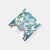 Die verzauberte Meerjungfrau zum Geburtstag der Ki Serviette (Ecke)