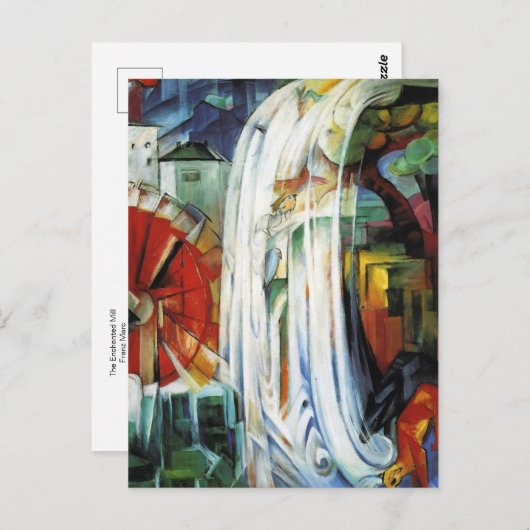 Die verzauberte Mill von Franz Marc Postcard Postkarte (Vorne/Hinten)