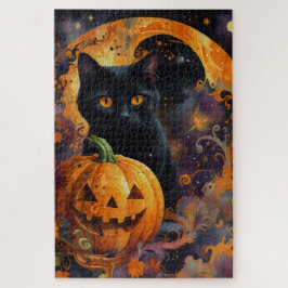 Die verzauberte Nacht: Die Katze und der Kürbis Puzzle