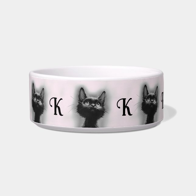 Die verzauberte schwarze Katze wurde als rosa mark Napf (Links)