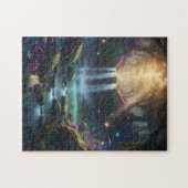 Die verzauberte violette Oase Puzzle (Horizontal)