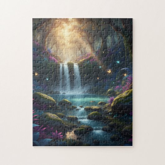 Die verzauberte violette Oase Puzzle (Vertikal)